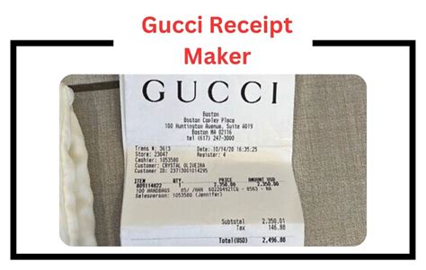 gucci fake receipts|best gucci receipt maker.